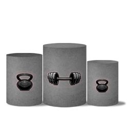 Trio de Capas de Cilindros Veste Fácil C/ Elástico Tema Fitness 2 - 7553 - ESTAMPARIA NET 