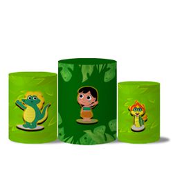 Trio de Capas de Cilindros Veste Fácil C/ Elástico Tema Folclore 2 - 7552 - ESTAMPARIA NET 