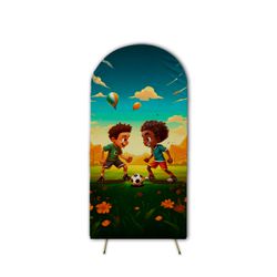  Capa de Painel Romano Veste Fácil C/ Elástico Tema Futebol 5 - 7567 - ESTAMPARIA NET 