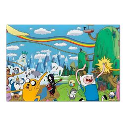 Painel Retangular Horizontal 2,20x1,50 Tema Hora de Aventura 2 - 7554 - ESTAMPARIA NET 