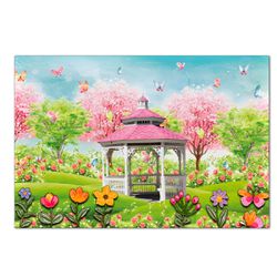 Painel Retangular Horizontal 2,20x1,50 Tema Jardim Encantado 9 - 7542 - ESTAMPARIA NET 