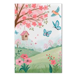 Painel Retangular Passa Varão 1,50x2,20 Tema Jardim Encantado 9 - 7542 - ESTAMPARIA NET 