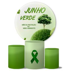 Trio de Capas Cilindros + Painel Veste Fácil Tema Junho Verde - 7644 - ESTAMPARIA NET 