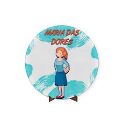 Painel Redondo 50x50 Veste Fácil C/ Elástico Tema Maria Das Dores - 7564 - ESTAMPARIA NET 