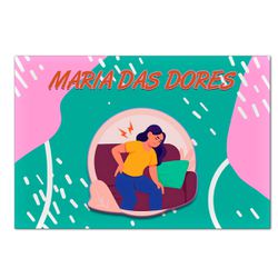 Painel Retangular Horizontal 2,20x1,50 Tema Maria Das Dores - 7564 - ESTAMPARIA NET 