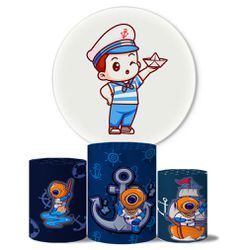 Trio Capas Cilindros + Capa Painel Veste Fácil Marinheiro 2 - 7533 - ESTAMPARIA NET 