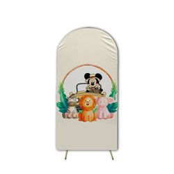  Capa de Painel Romano Veste Fácil C/ Elástico Tema Mickey Safari 3 - 7560 - ESTAMPARIA NET 