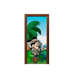 Capa De Porta Veste Fácil Decorativa Tema Minnie Safari 1 - 7561 - ESTAMPARIA NET 