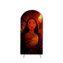  Capa de Painel Romano Veste Fácil C/ Elástico Tema Pocahontas - 7539 - ESTAMPARIA NET 