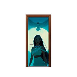 Capa De Porta Veste Fácil Decorativa Tema Pocahontas - 7539 - ESTAMPARIA NET 