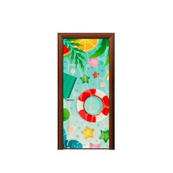 Capa De Porta Veste Fácil Decorativa Tema Pool Party 7 - 7562 - ESTAMPARIA NET 