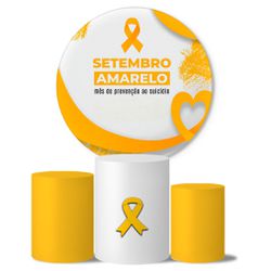 Trio de Capas Cilindros + Painel Veste Fácil Tema Setembro Amarelo 2 - 7637 - ESTAMPARIA NET 