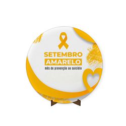 Painel Redondo 50x50 Veste Fácil C/ Elástico Tema Setembro Amarelo 2 - 7637 - ESTAMPARIA NET 