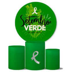 Trio de Capas Cilindros + Painel Veste Fácil Tema Setembro Verde - 7649 - ESTAMPARIA NET 