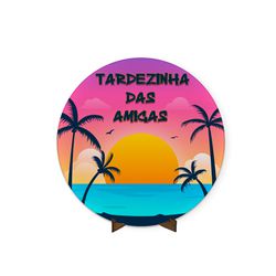 Painel Redondo 50x50 Veste Fácil C/ Elástico Tema Tardezinha 8 - 7569 - ESTAMPARIA NET 