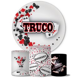 Trio de Capas Cilindros + Painel Veste Fácil Tema Truco - c10 - ESTAMPARIA NET 