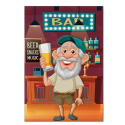 Painel Retangular Passa Varão 1,50x2,20 Tema Velho Do Bar - 7538 - ESTAMPARIA NET 