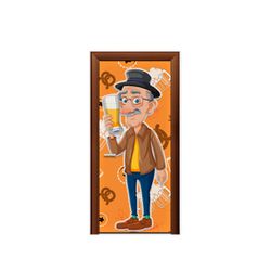 Capa De Porta Veste Fácil Decorativa Tema Velho do Bar - 7538 - ESTAMPARIA NET 