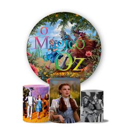 Trio Capas Cilindros + Painel Tema O mágico de Oz - 1253 - ESTAMPARIA NET 