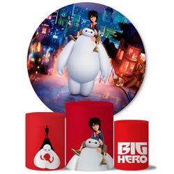 Trio Capas Cilindros + Painel Tema Operação Big Hero Veste Fácil - 9513 - ESTAMPARIA NET 
