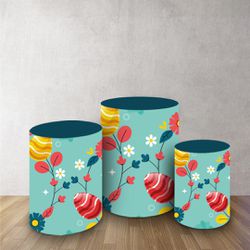 Trio Capas Cilindros Tema Páscoa 2 - 1313 - ESTAMPARIA NET 