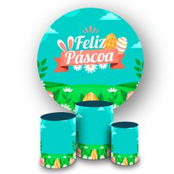 Trio Capas Cilindros + Painel Tema Páscoa 3 - 1216 - ESTAMPARIA NET 