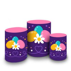 Trio Capas Cilindros Tema Páscoa 4 - 1314 - ESTAMPARIA NET 