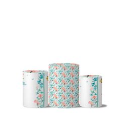 Trio Capas Cilindros Tema Passaros Pasteis - 1263 - ESTAMPARIA NET 
