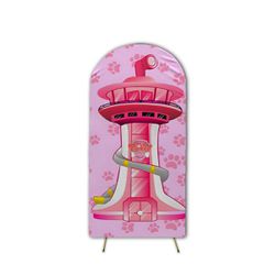 Capa Painel Romano Patrulha Canina Rosa Skie - 060 - ESTAMPARIA NET 