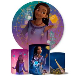 Trio Capas Cilindros + Painel Tema Princesa Wish Veste Fácil - 9518 - ESTAMPARIA NET 