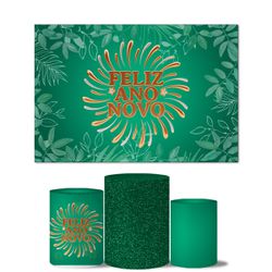 Trio Capas Cilindros + Painel Retangular Horizontal Ano Novo 7 - Ano Novo 7 - ESTAMPARIA NET 