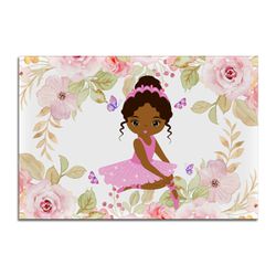 Painel Retangular Horizontal Bailarina Floral 2 - Bailarina Floral - ESTAMPARIA NET 