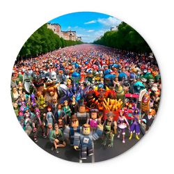 Painel Redondo Veste Fácil C/ Elástico Roblox 2 - 9596 - ESTAMPARIA NET 