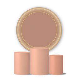 Trio Capas Cilindros + Painel Veste Fácil Rose - 1906 - ESTAMPARIA NET 