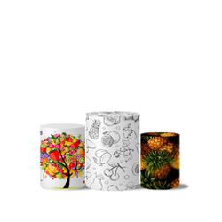 Trio Capas Cilindros Veste Fácil Salada de Frutas - 1904 - ESTAMPARIA NET 