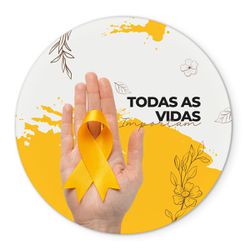 Painel Redondo Veste Fácil C/ Elástico Setembro Amarelo - 1973 - ESTAMPARIA NET 