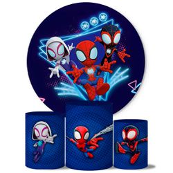 Trio Capas Cilindros + Painel Tema Spidey - 1180 - ESTAMPARIA NET 