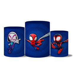 Trio Capas Cilindro Tema Spidey - 1180 - ESTAMPARIA NET 