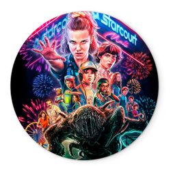 Painel Redondo Veste Fácil C/ Elástico 1,50x1,50 Tema Stranger Things - 0126 - ESTAMPARIA NET 