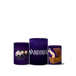 Trio Capas Cilindro Tema Wandinha 7 - 1878 - ESTAMPARIA NET 