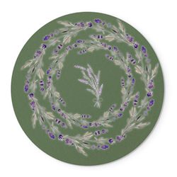 Painel Redondo Tema Lavanda Floral - 1514 - ESTAMPARIA NET 