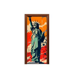 Capa de Porta Veste Facil Com Elástico Tema Estatua da Liberdade 3 - 186 - ESTAMPARIA NET 