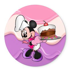 Painel Temático Minnie Confeiteira Veste Fácil C/ Elástico - 9522 - ESTAMPARIA NET 