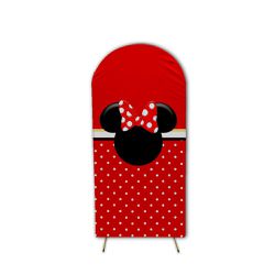 Capa Painel Romano Tema Minnie Vermelha - b103 - ESTAMPARIA NET 