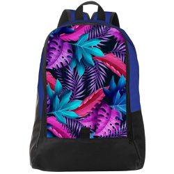 Mochila Escolar Floral Tropical Estilo Conforto - 00033722E - ESTAMPARIA NET 