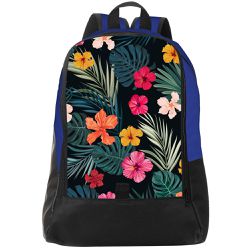 Mochila Escolar Floral Tropical Estilo Conforto - 00033725E - ESTAMPARIA NET 