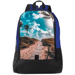 Mochila Escolar Floral Tropical Estilo Conforto - 00033730E - ESTAMPARIA NET 