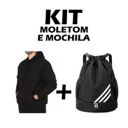 Kit Mochila Bag Esportiva + Moletom Com Capuz - 00032143E - ESTAMPARIA NET 