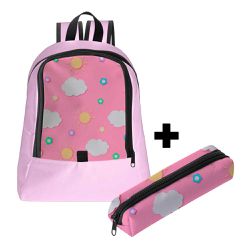 Mochila Infantil Feminina Estilo Conforto C/ Estojo - 00035923E - ESTAMPARIA NET 