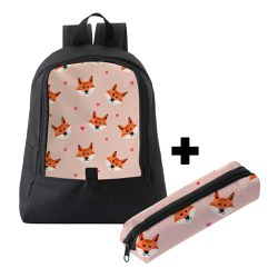 Mochila Infantil Feminina Estilo Conforto C/ Estojo - 00035957E - ESTAMPARIA NET 